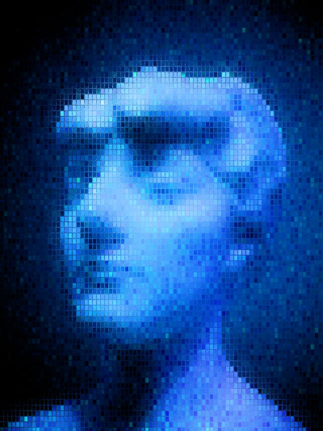 Blue bust - Blue notes - Metropolitan Museum of Art, New York City - Tony Karp, design, art, photography, techno-impressionist, techno-impressionism, aerial photography , drone , drones , dji , mavic pro , video , 3D printing - Books -