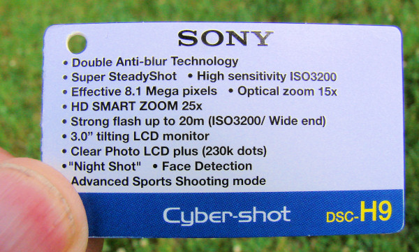  - Some theories about the Sony DSC-H9 - Sony DSC-H9 - - art  - photography - by Tony Karp